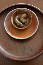 Canine sculpture in bronze by Joy Beckner